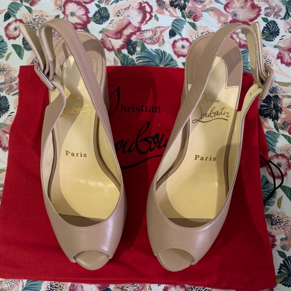 Christian Louboutin 120 Nappa/Cork Zeppa